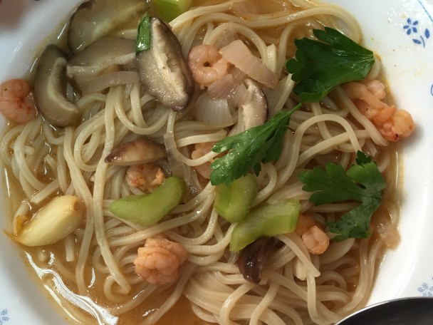 Tom Yam soup we tried during Tatay's absence, March 2015